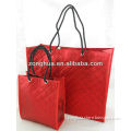 Red special non woven shopping bags with metal colour lamination